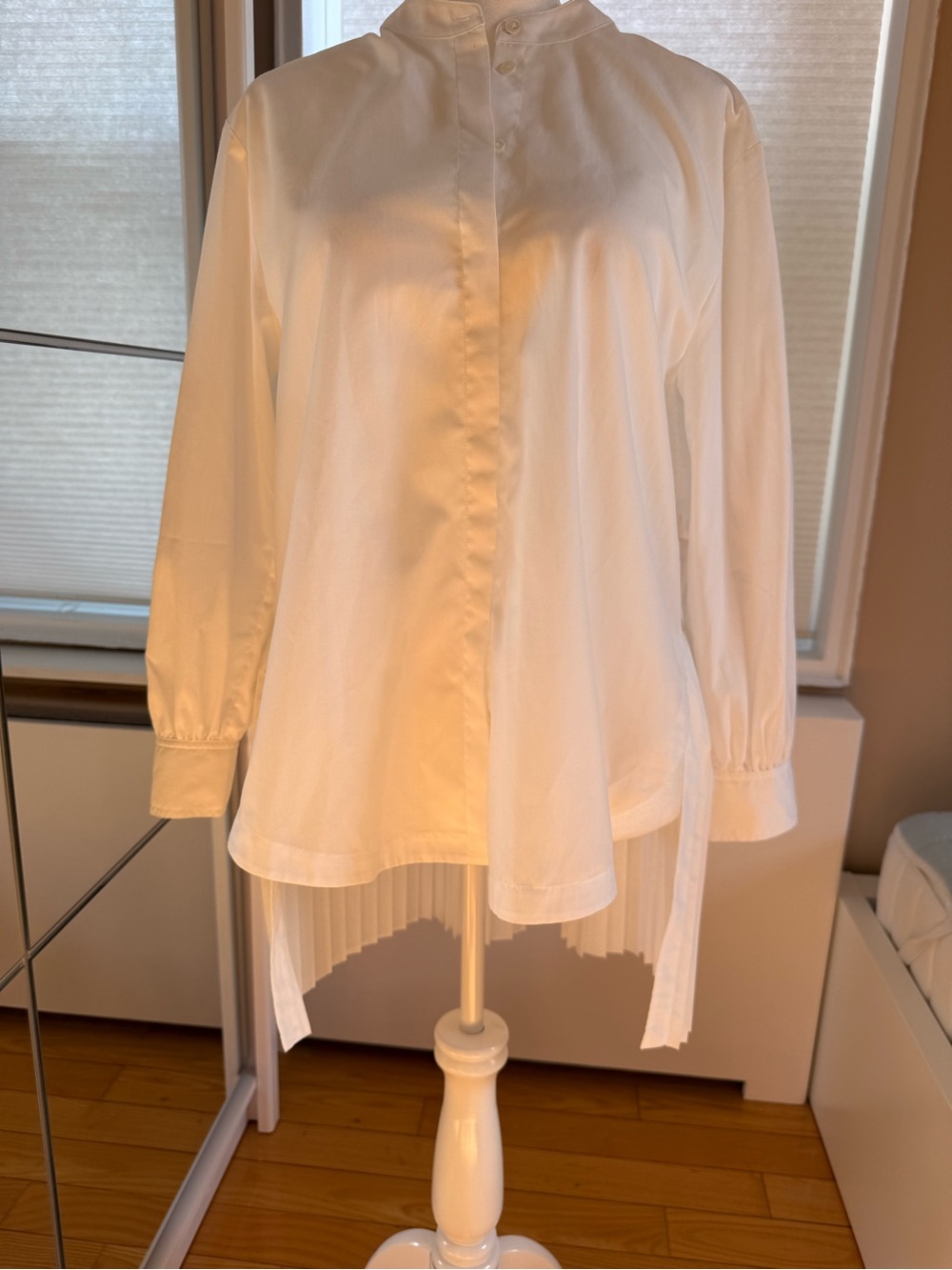 AllSaints White Button-Front Blouse